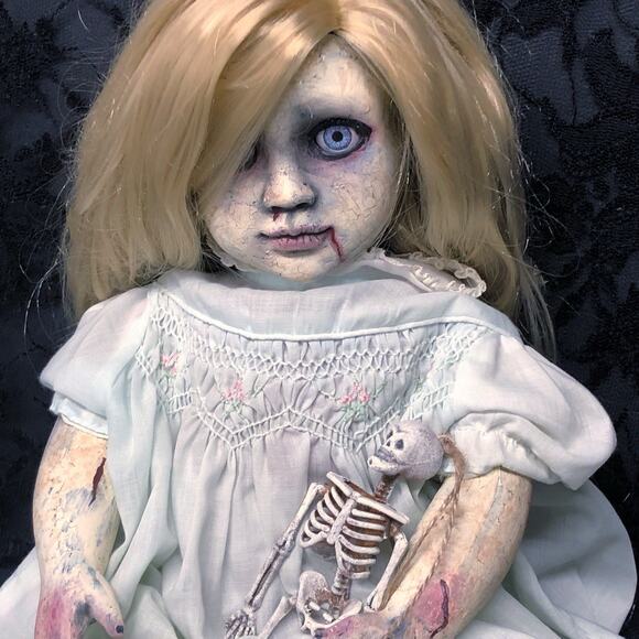 OOAK Creepy Odd 18” Haunted Ghost Zombie Undead Scary Halloween Horror Art Doll - Picture 9 of 15